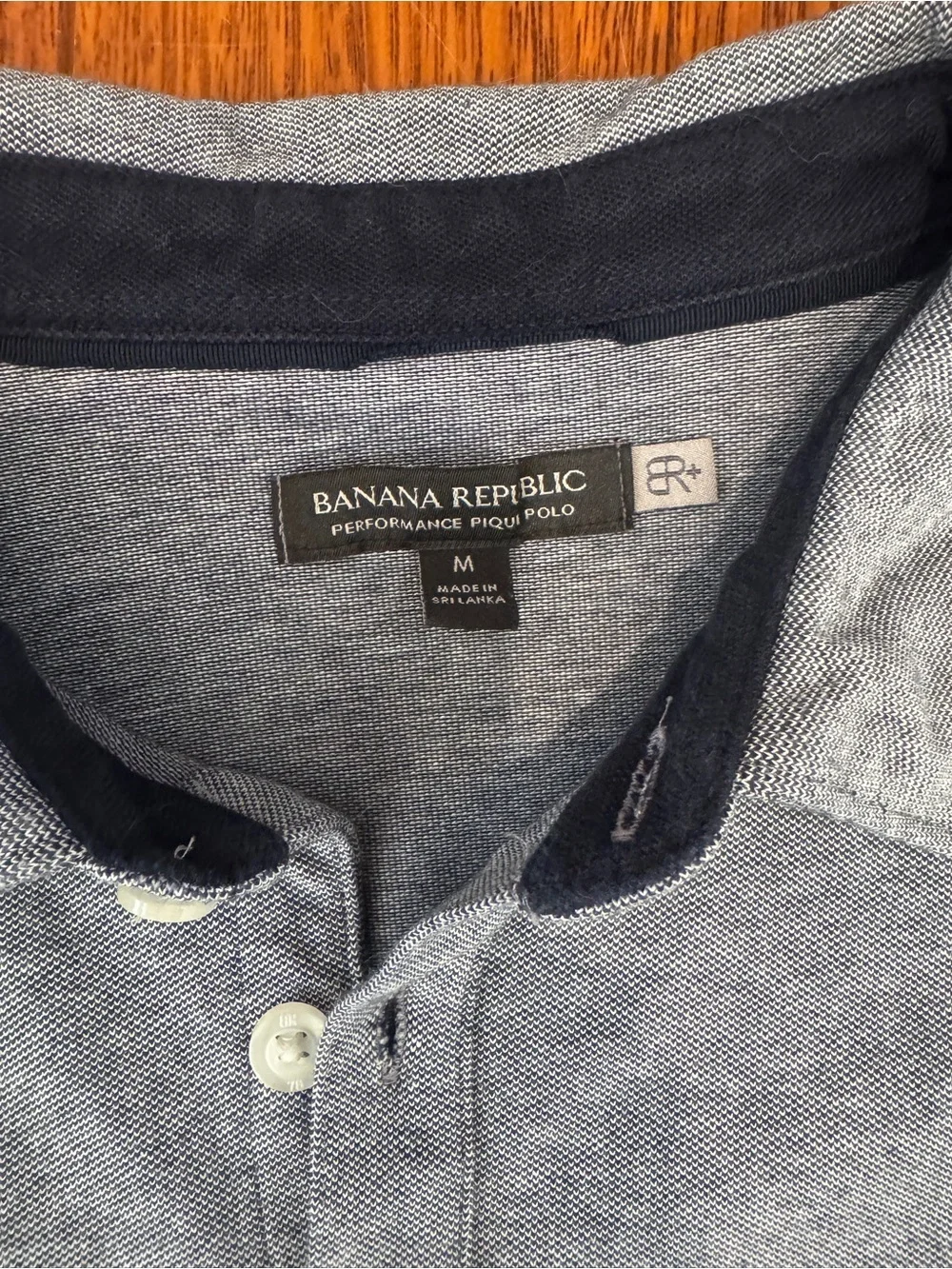 Banana Republic Performance Piqué Polo Shirt | Gray | Size Medium